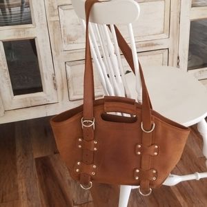 Saddelback leather tote used twice